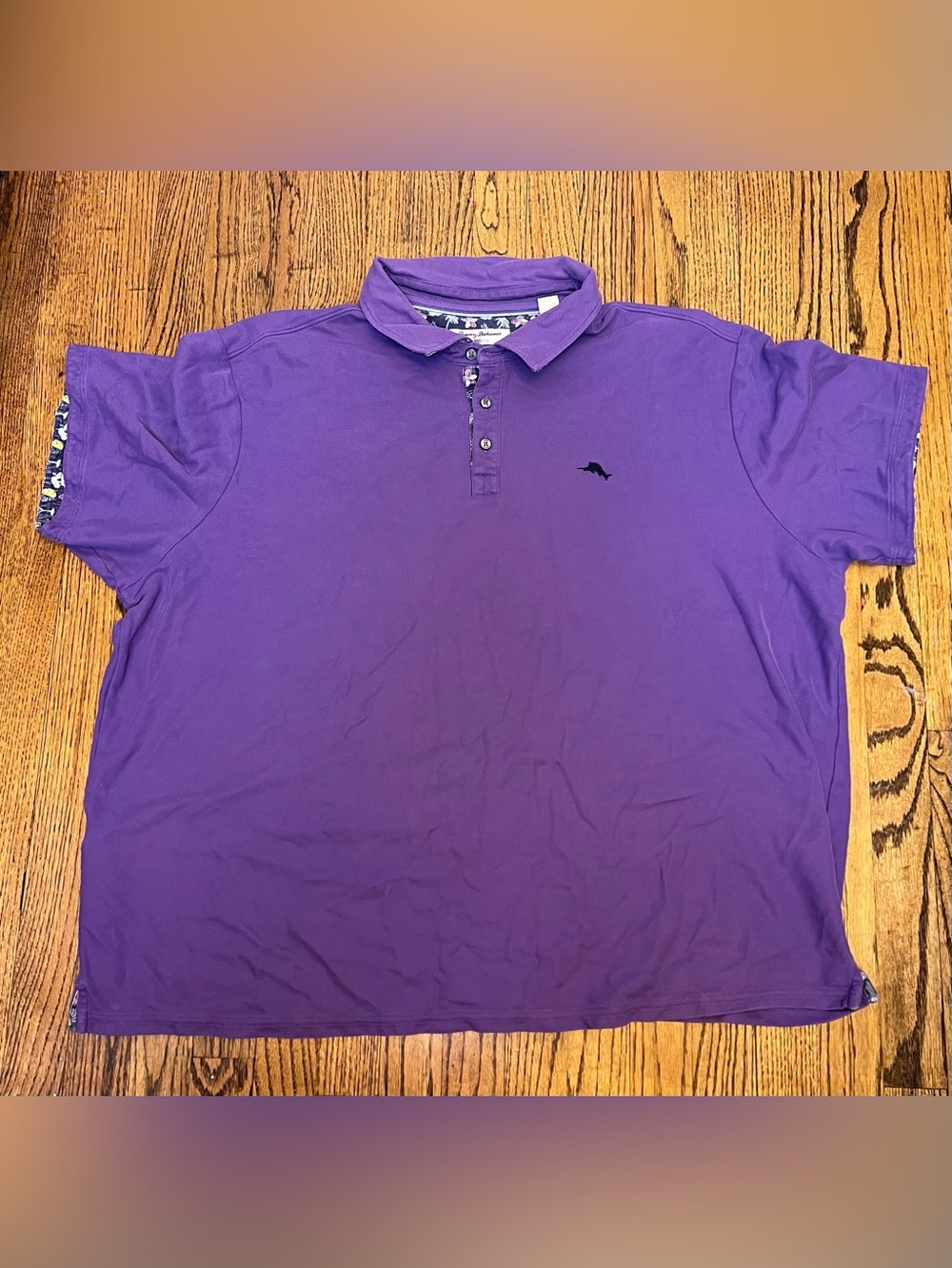 Tommy Bahama Island Zone Polo Shirt 3XLB Supima Cotton Blend Purple Big & Tall